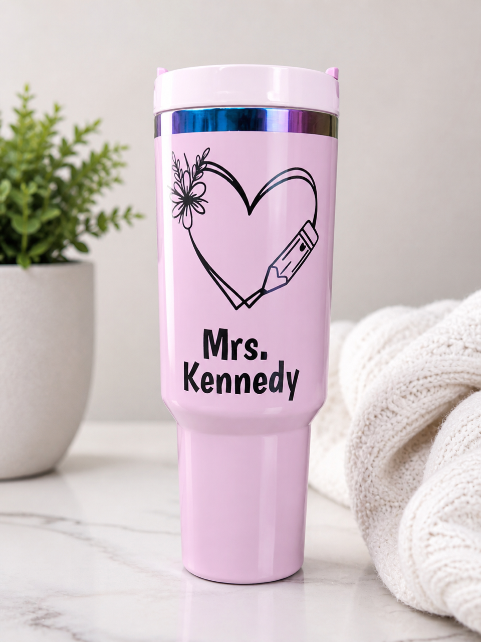 Teacher Tumbler - 40 oz with Handle